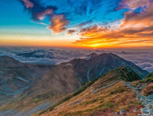 Northern Lights in Iceland , Sunset View